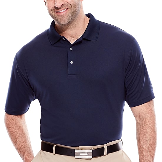 PGA TOUR Airflux Big and Tall Mens Short Sleeve Polo Shirt