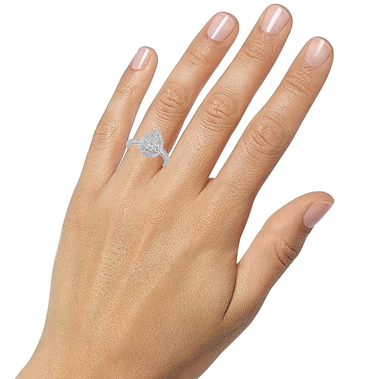 Womens 1/2 CT. T.W. Natural White Diamond 14K Two Tone Gold Cocktail Ring