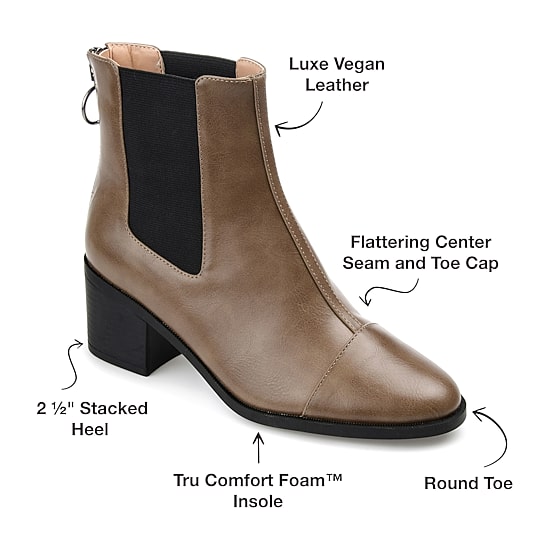 Journee Collection Womens Nigella Stacked Heel Booties