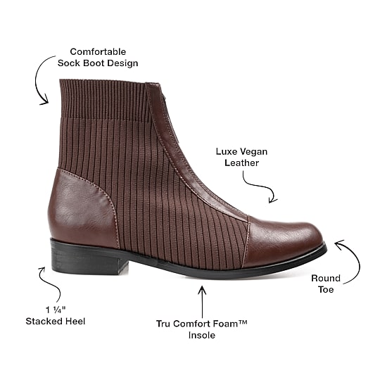 Journee Collection Womens Bexlie Stacked Heel Booties