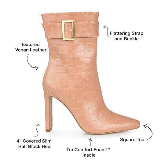 Journee Collection Womens Elanie Block Heel Booties