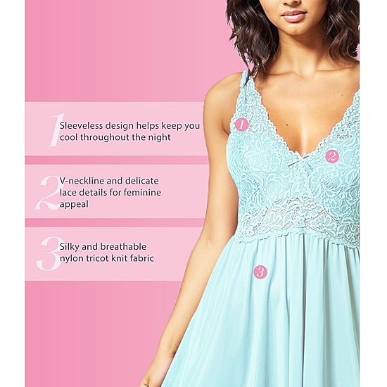 Exquisite Form Womens Sleeveless V Neck Nightgown