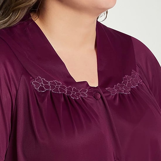 Exquisite Form Womens V-Neck Short Sleeve 2-pc. Plus Pajama Set