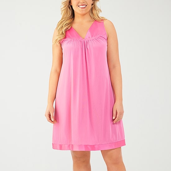 Exquisite Form Womens Sleeveless V Neck Nightgown