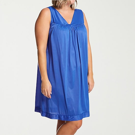 Exquisite Form Womens Plus Sleeveless V Neck Nightgown