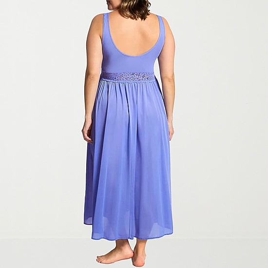 Exquisite Form Womens Plus Sleeveless V Neck Nightgown