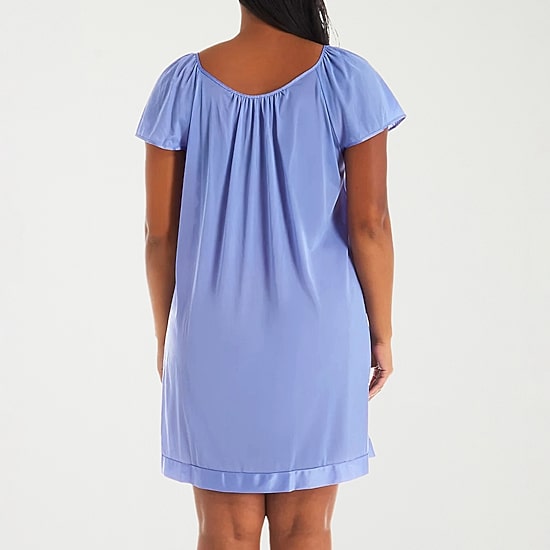 Exquisite Form Womens Short Sleeve V Neck Nightgown