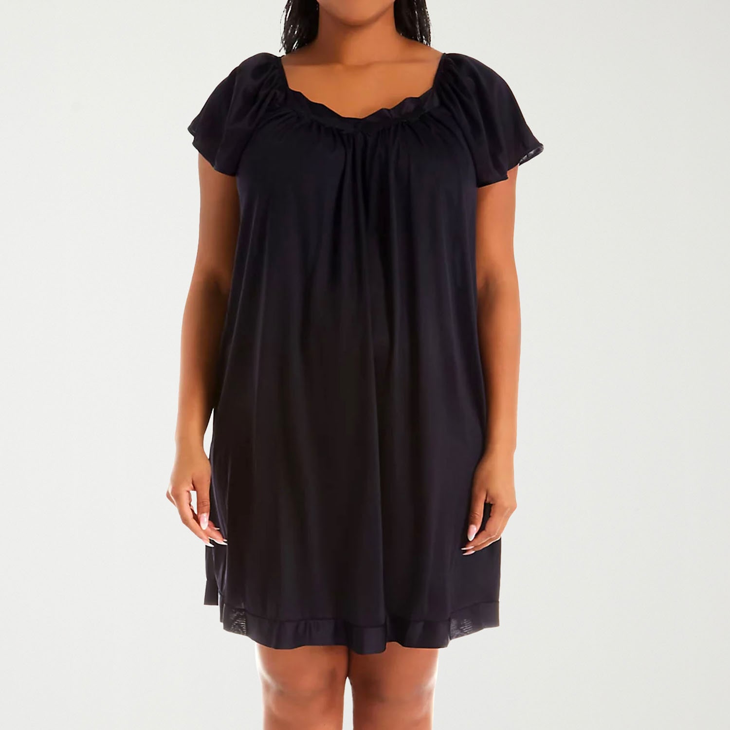 Exquisite Form Womens Short Sleeve V Neck Nightgown