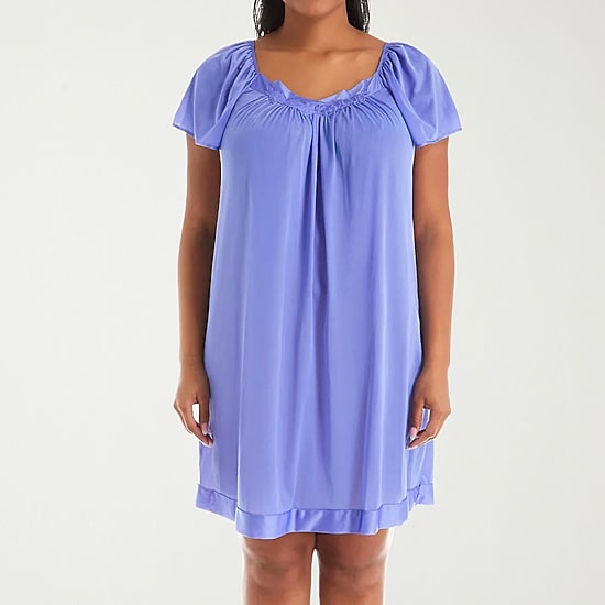 Exquisite Form Womens Short Sleeve V Neck Nightgown
