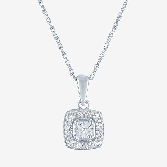 Yes, Please!, (G-H,Si2-I1) Womens 1/10 CT. T.W. Lab Grown White Diamond Sterling Silver 2-pc. Jewelry Set