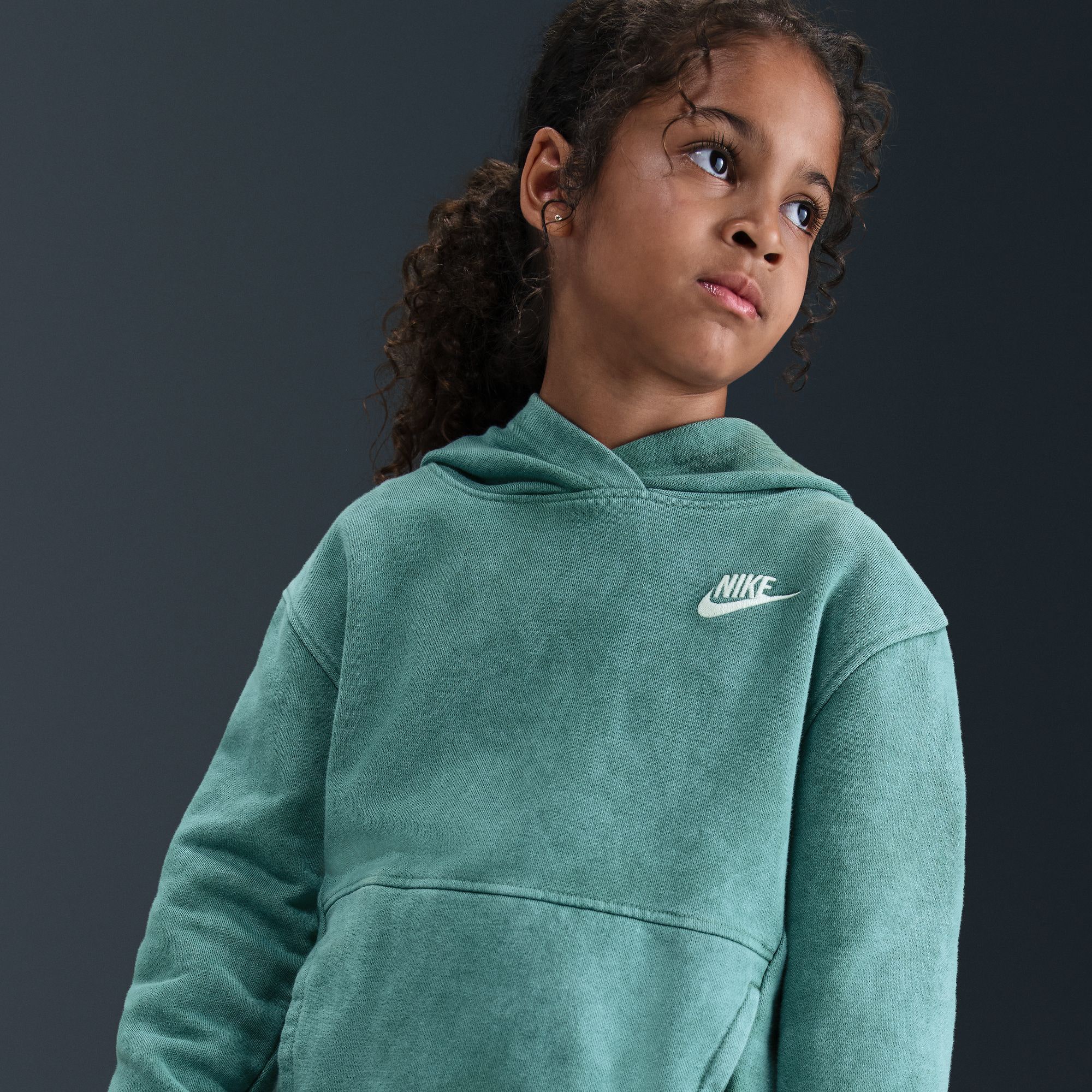 Nike Club Big Kid Unisex Long Sleeve Active Hoodie