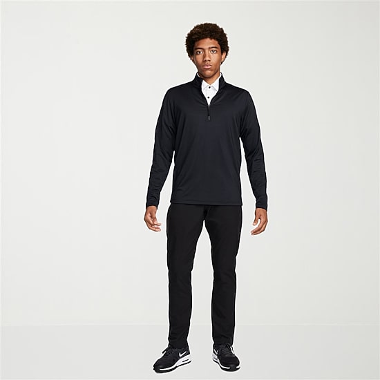 Nike Mens Mock Neck Long Sleeve Active Quarter-Zip Pullover