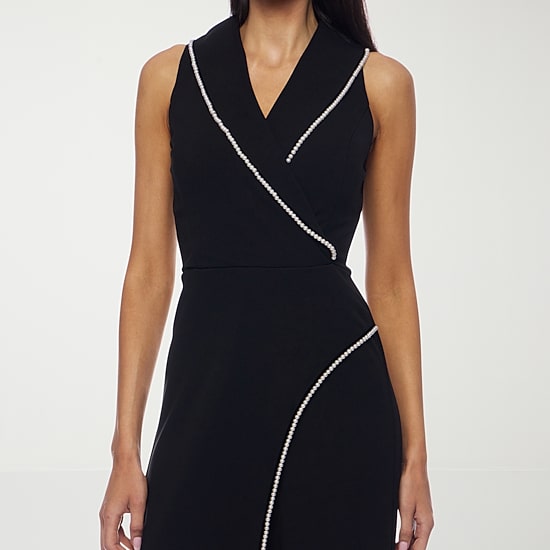 Premier Amour Womens V Neck Sleeveless Jumpsuit