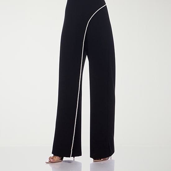 Premier Amour Womens V Neck Sleeveless Jumpsuit