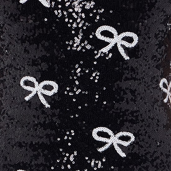 B. Smart Womens Juniors Square Neck Sleeveless Sequin Bows Bodycon Dress