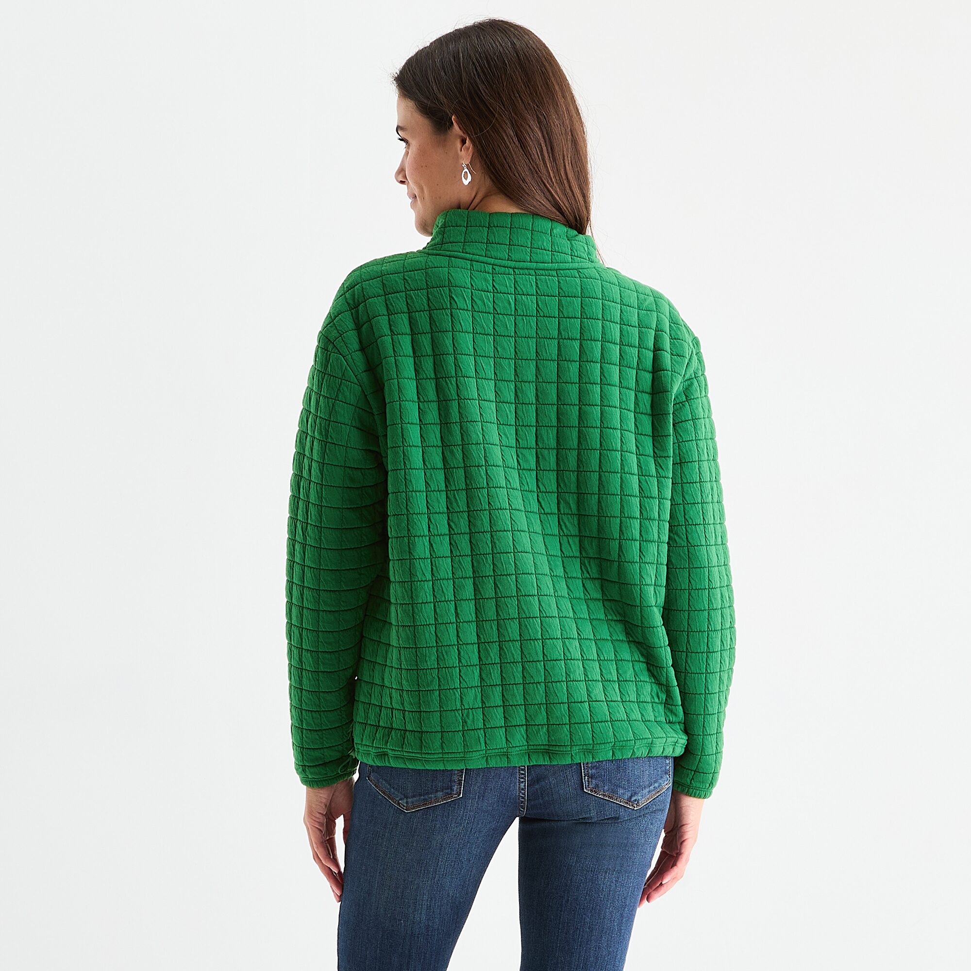 St. John's Bay Womens Tall Mock Neck Long Sleeve Quarter-Zip Pullover