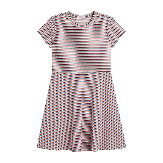 Knit Works Little & Big Kid Girls Drop Shoulder Striped 2-pc. Dress Set