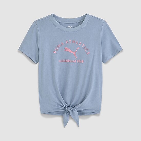 PUMA Big Kid Girls Crew Neck Short Sleeve Regular Fit Graphic T-Shirt