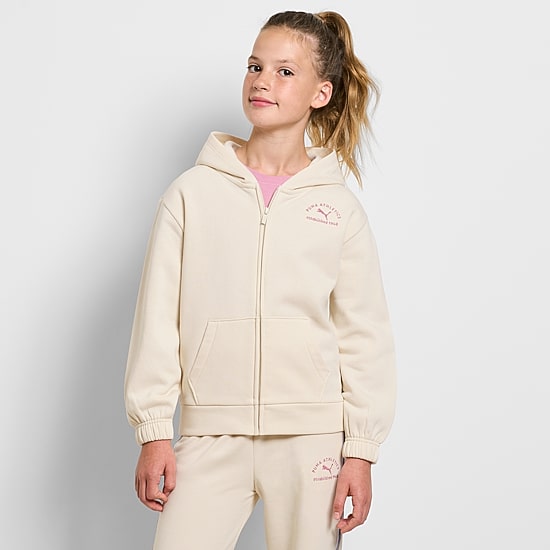 PUMA Big Kid Girls Long Sleeve Zipper Active Hoodie