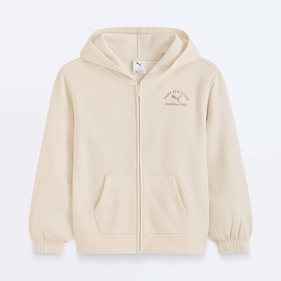 PUMA Big Kid Girls Long Sleeve Zipper Active Hoodie