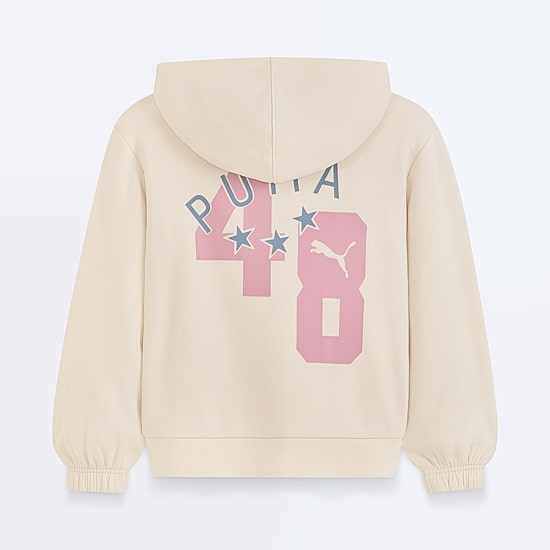PUMA Big Kid Girls Long Sleeve Zipper Active Hoodie
