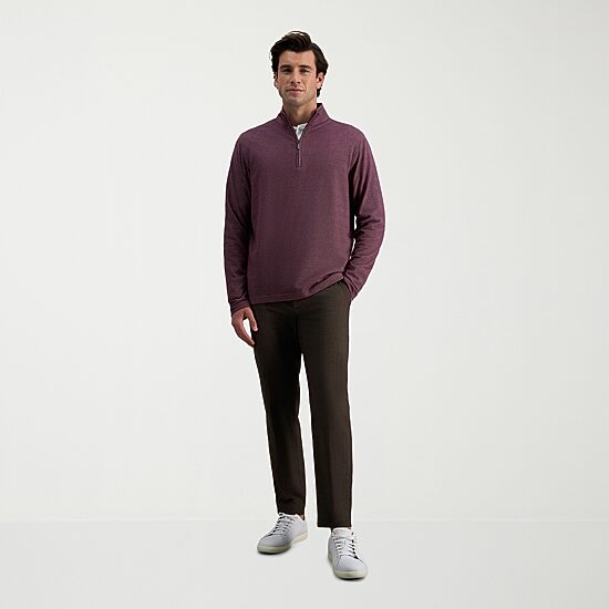 Haggar Mens Mock Neck Long Sleeve Quarter-Zip Pullover