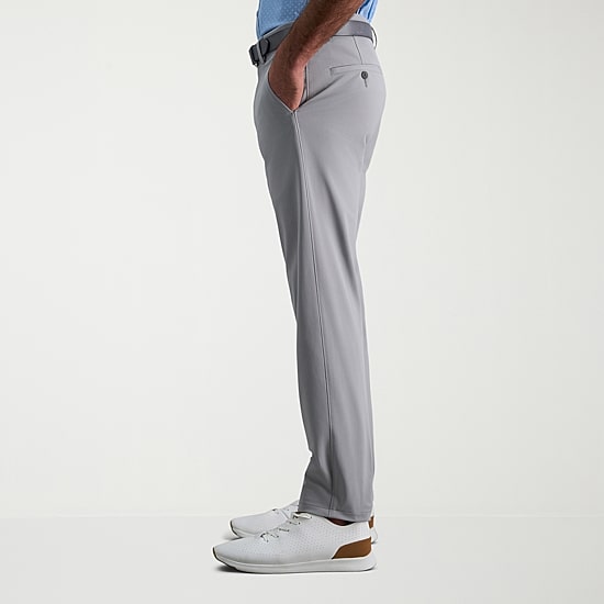 Haggar Sport Travel Performance Mens Comfort Waistband Straight Fit Flat Front Pant