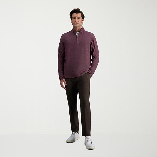 Haggar Modern Stretch Herringbone Mens Regular Fit Flat Front Pant