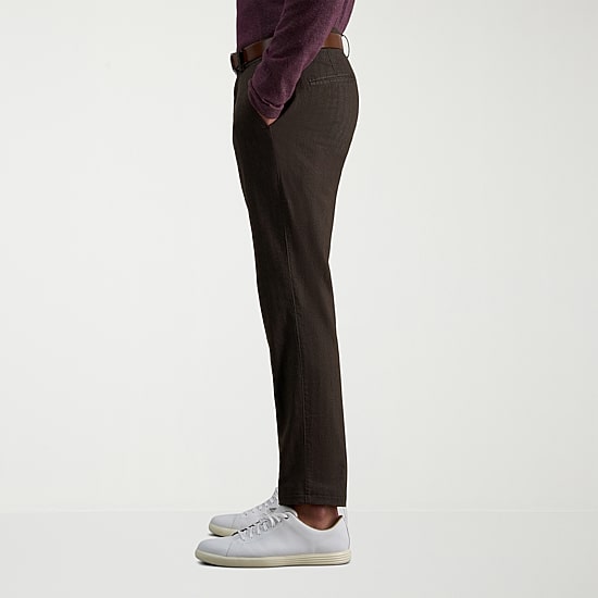 Haggar Modern Stretch Herringbone Mens Regular Fit Flat Front Pant