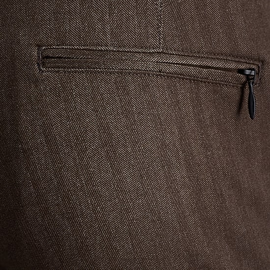 Haggar Modern Stretch Herringbone Mens Regular Fit Flat Front Pant