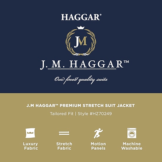 Haggar JMH Tailored Prominent Twill Mens Modern Fit Suit Jacket