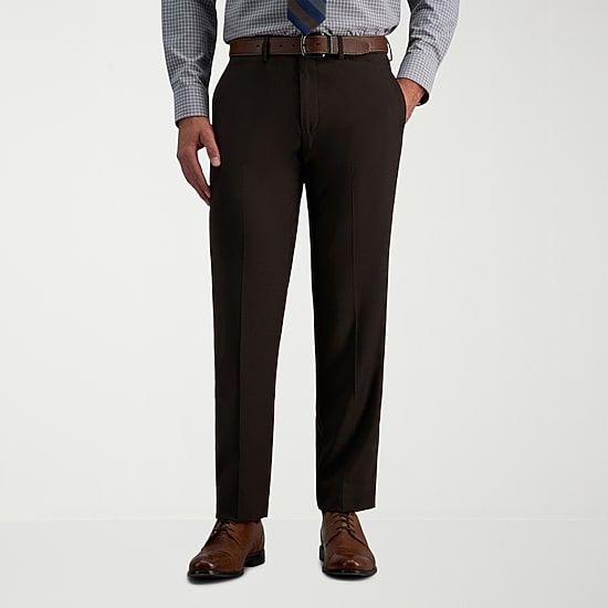Haggar JMH Tailored Prominent Twill Mens Stretch Fabric Modern Fit Flat Front Suit Pant