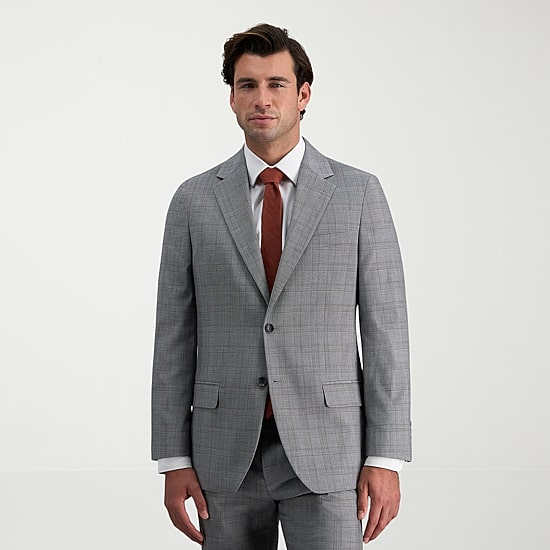 Haggar JMH Tailored Mens Modern Fit Plaid Suit Jacket