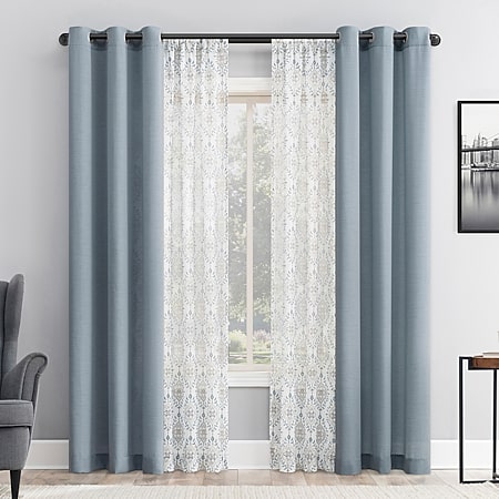 Sun Zero Arbor Print Grommet Top Blackout Set of 4 Curtain Panel
