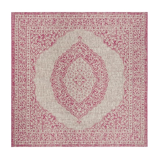 Safavieh Courtyard Collection Adria Oriental Indoor/Outdoor Square Area Rug