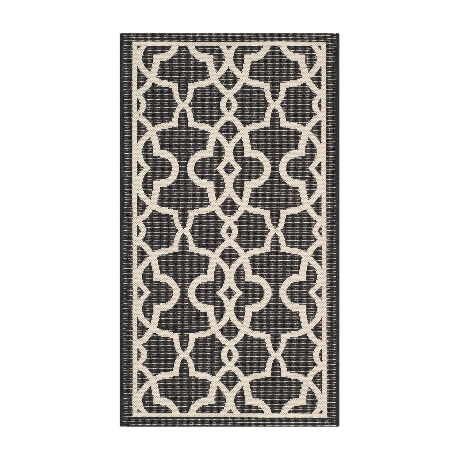 Safavieh Courtyard Collection Ariana Oriental Indoor/Outdoor Area Rug
