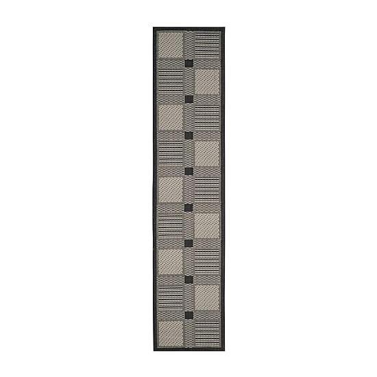 Safavieh Courtyard Collection Bronagh Geometric Indoor/Outdoor Runner Rug