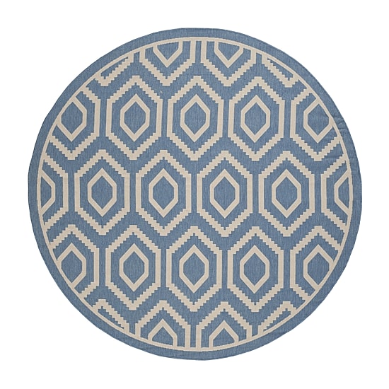 Safavieh Courtyard Collection Carmella Geometric Indoor/Outdoor Round Area Rug