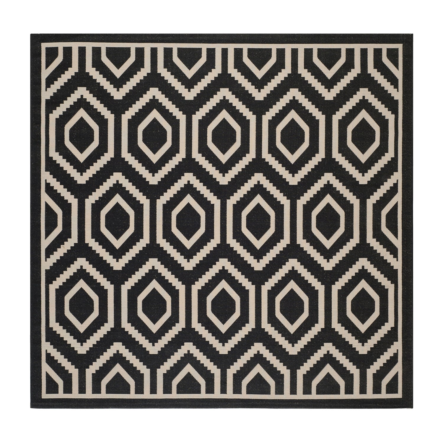Safavieh Courtyard Collection Carmella Geometric Indoor/Outdoor Square Area Rug