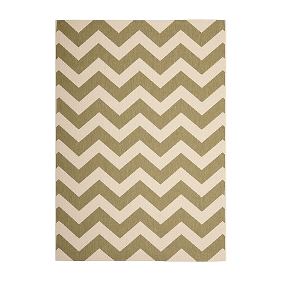 Safavieh Courtyard Collection Cennetig Chevron Indoor/Outdoor Area Rug