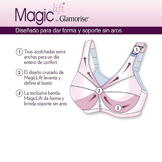Glamorise Magic Lift® Support Seamless Full Coverage T-Shirt Unlined Full Coverage Bra 1070