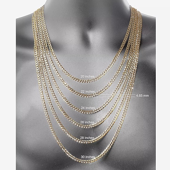 14K Yellow Gold 1.8mm Hollow Rope Chain Necklace