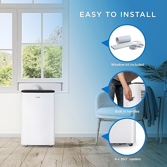 Commercial Cool 12,000 BTU AC with Dehumidifier & Fan with 2 Remote Controls, 550 Sq. Ft.