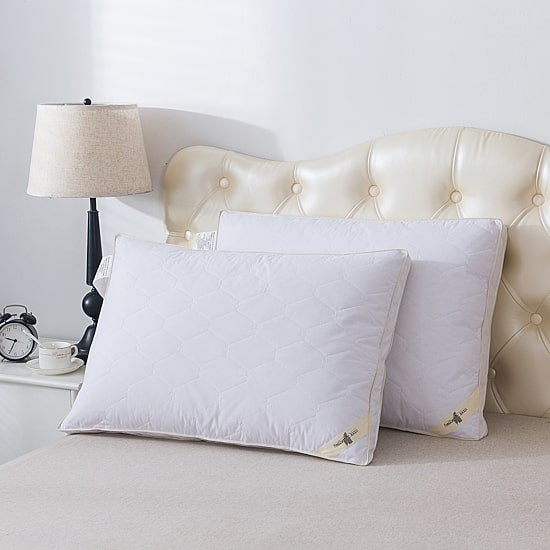 St. James Home Feather And Loom Cotton Quilted Nano Feather Pillow