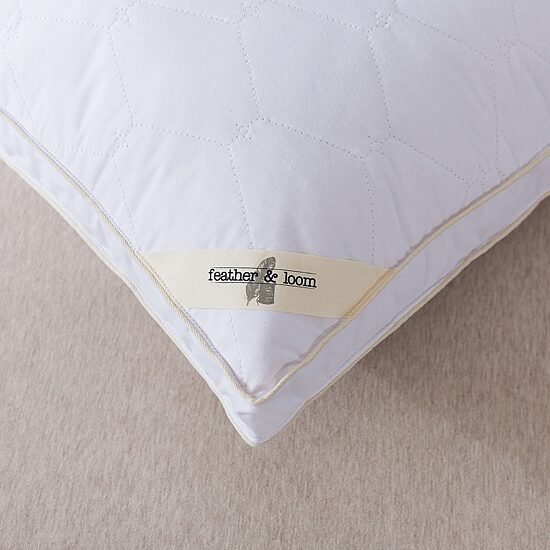 St. James Home Feather And Loom Cotton Quilted Nano Feather Pillow