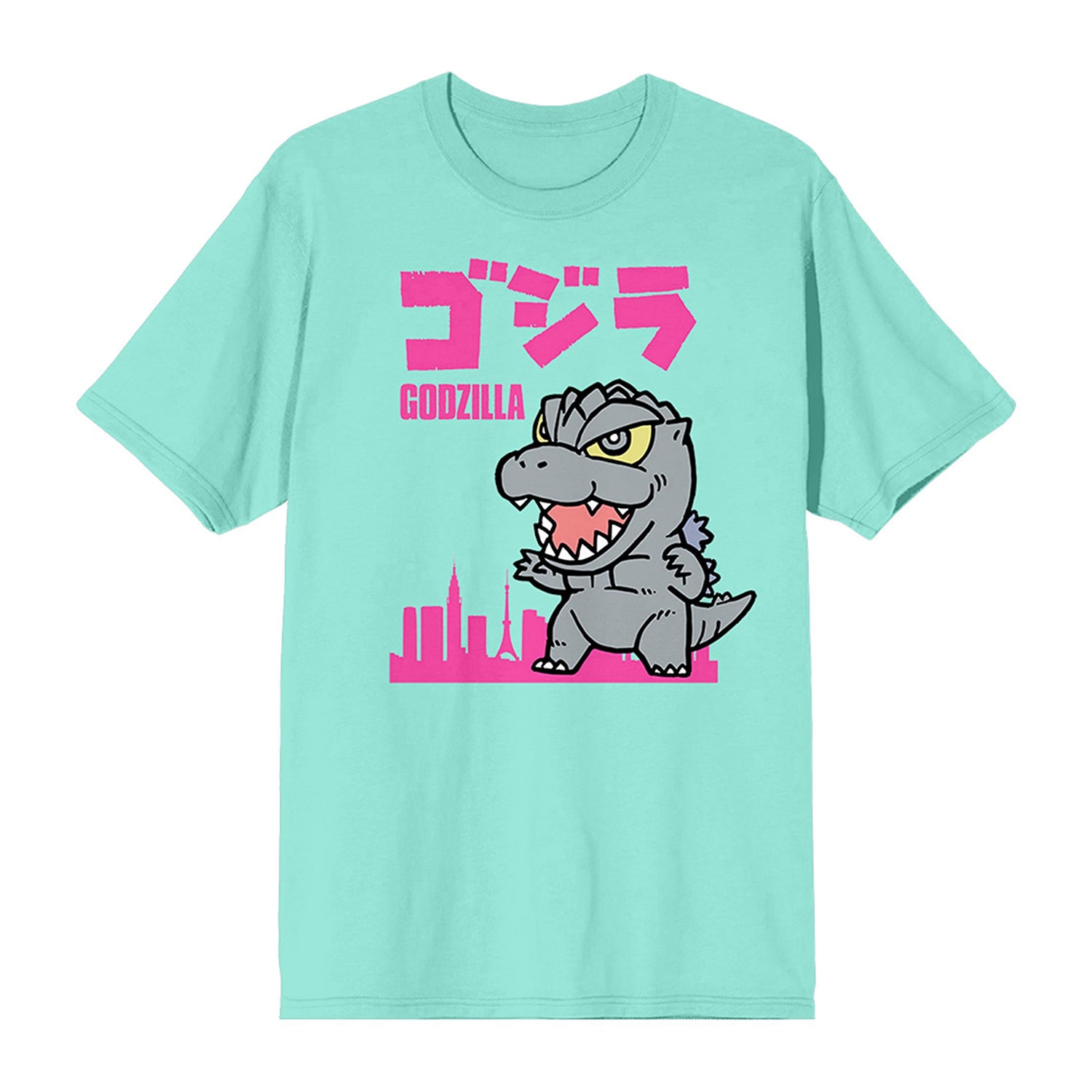 Chibi Godzilla Boyfriend Tee Womens Juniors Crew Neck Short Sleeve Loose Fit Graphic T-Shirt