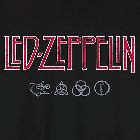 Led Zepplin Boyfriend Tee Womens Juniors Crew Neck Short Sleeve Loose Fit Graphic T-Shirt