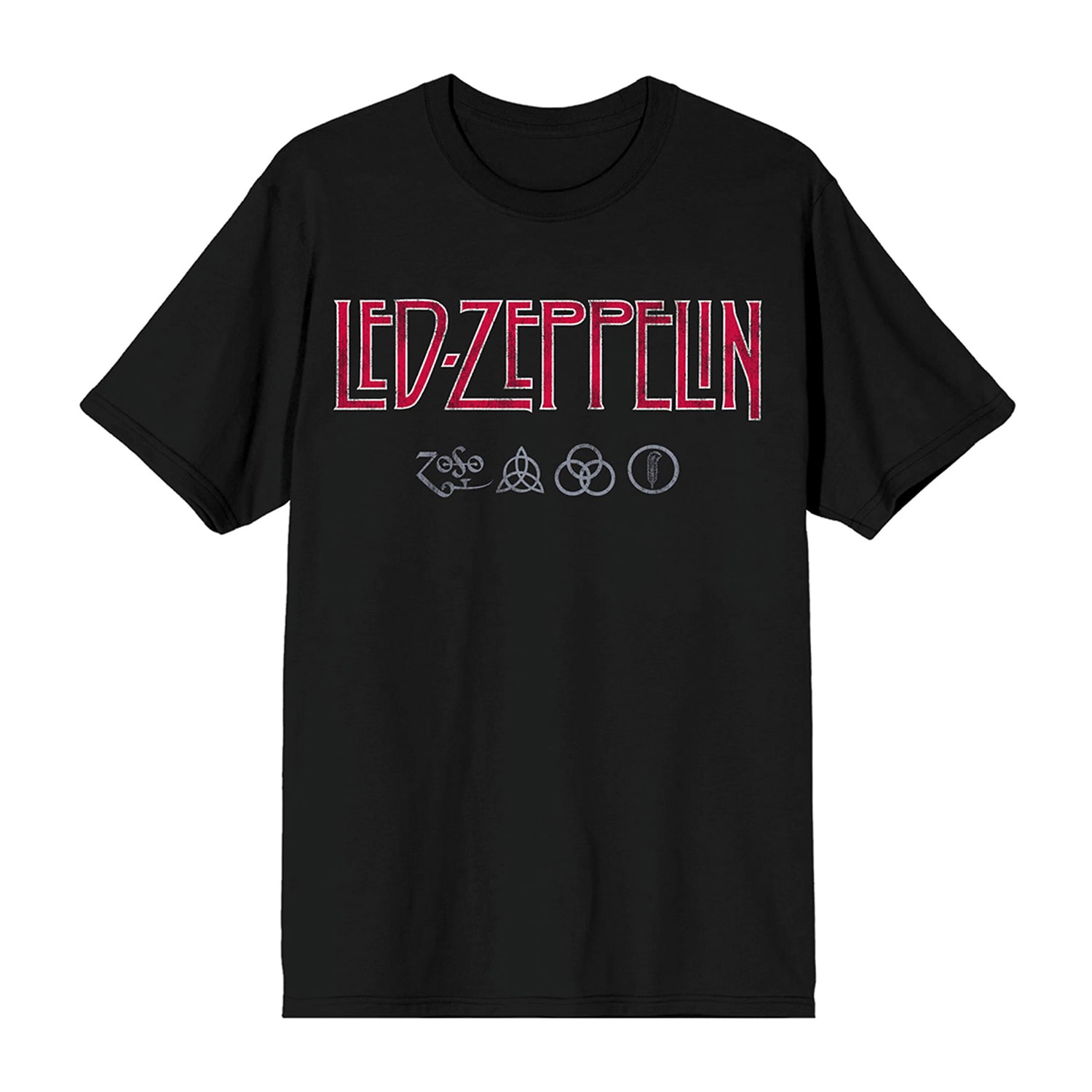 Led Zepplin Boyfriend Tee Womens Juniors Crew Neck Short Sleeve Loose Fit Graphic T-Shirt