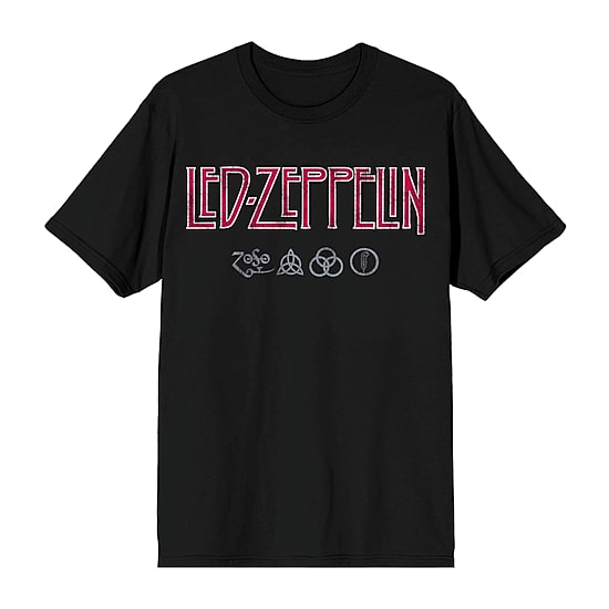 Led Zepplin Boyfriend Tee Womens Juniors Crew Neck Short Sleeve Loose Fit Graphic T-Shirt