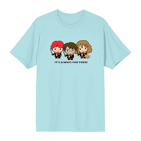 Harry Potter Chibi Boyfriend Tee Womens Juniors Crew Neck Short Sleeve Loose Fit Harry Potter Graphic T-Shirt